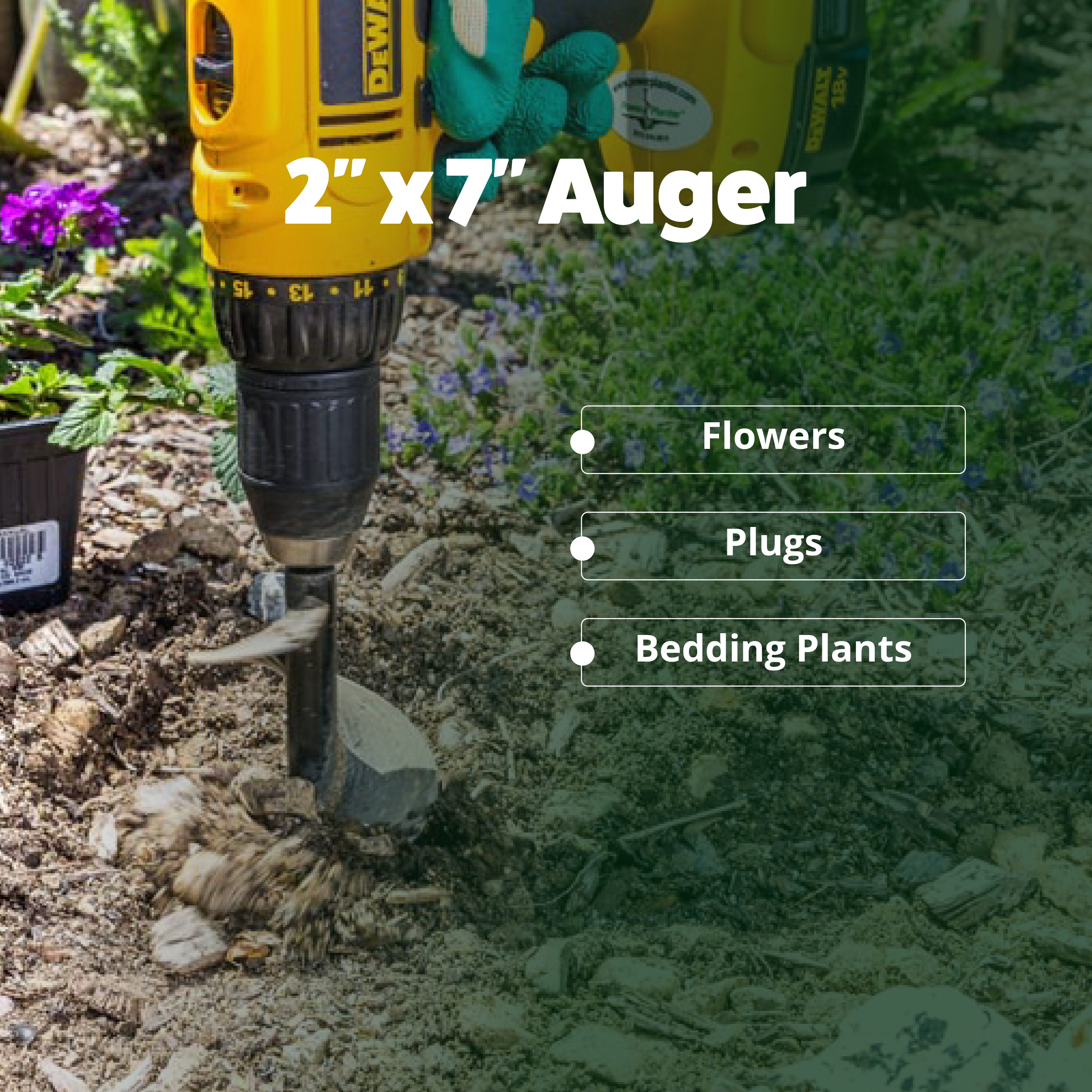 Home Garden Auger Starter Bundle - 2" x 7" and 3" x 7"