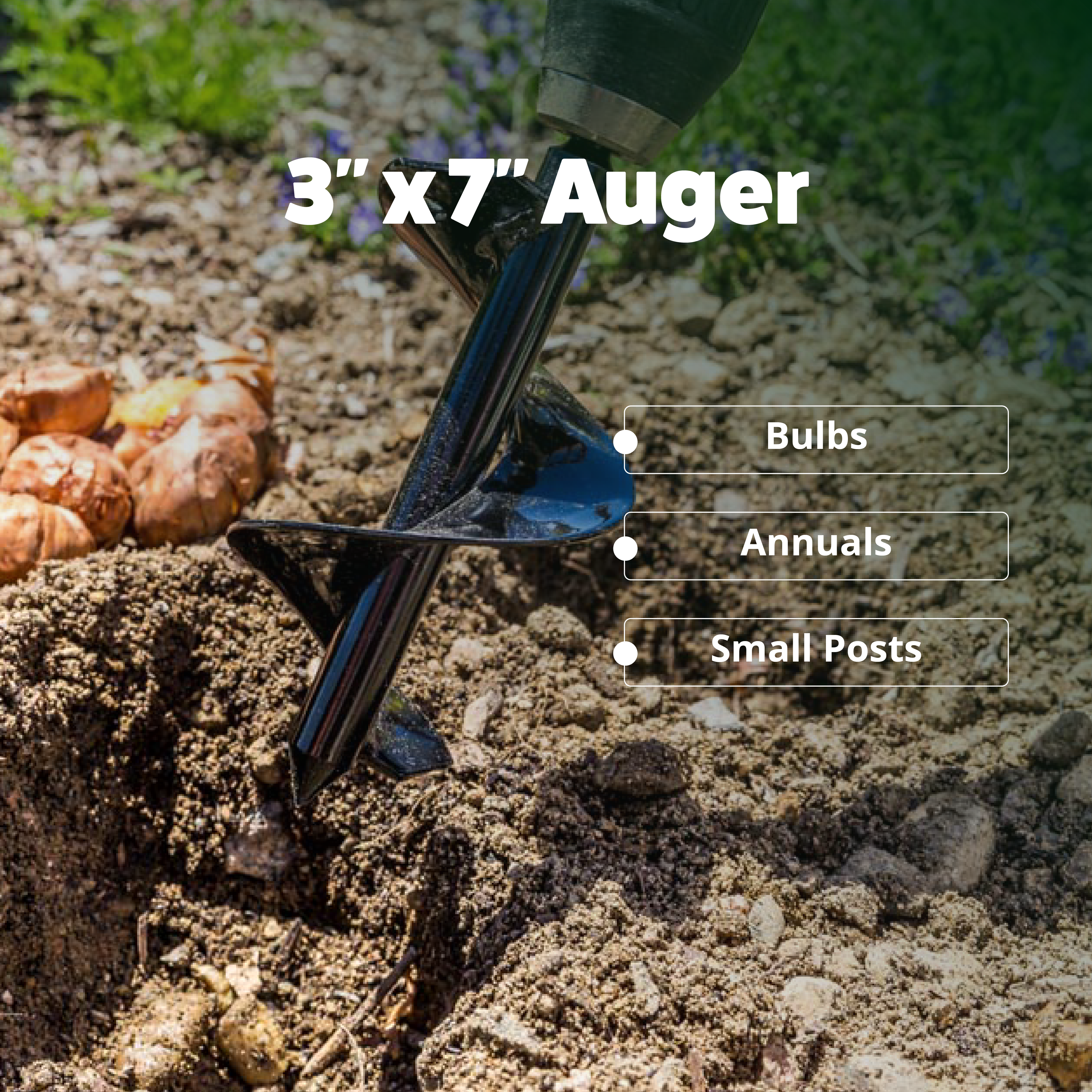 Home Garden Auger Starter Bundle - 2" x 7" and 3" x 7"