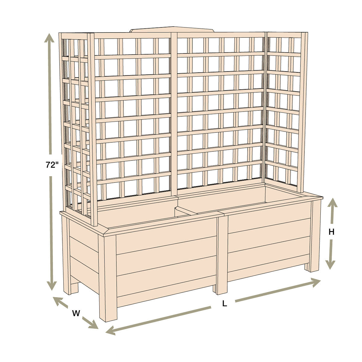 diy planter box with trellis plans Natural Cedar Raised Planter Box with U-Trellis