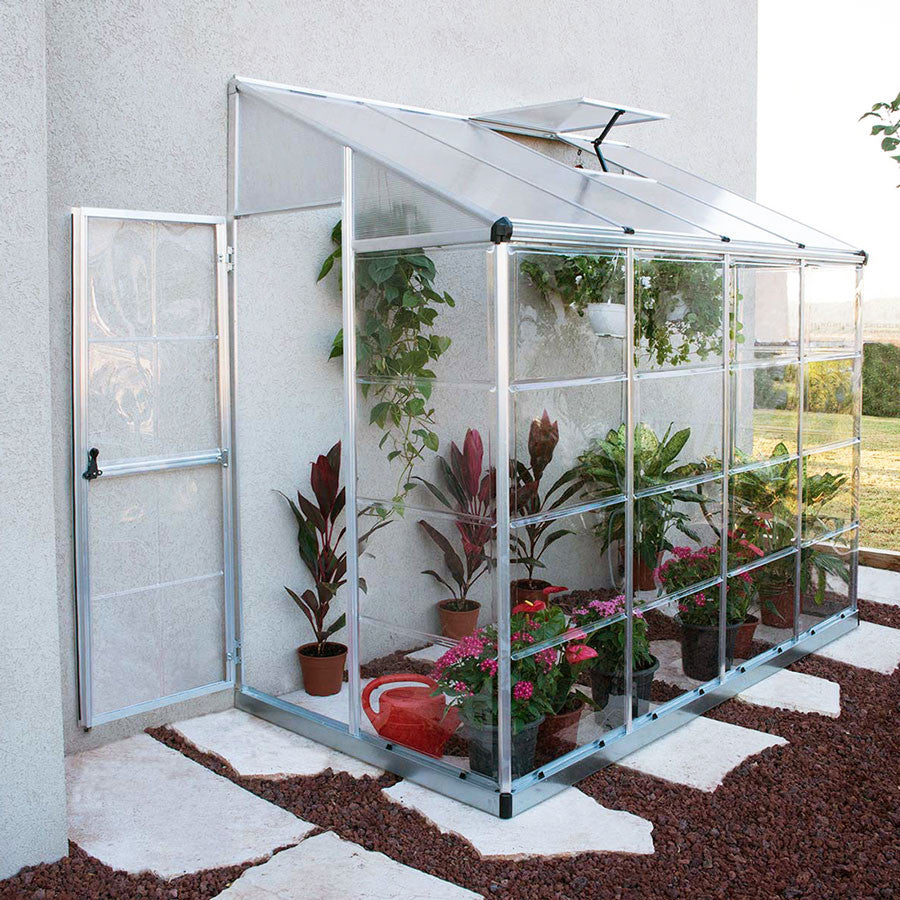 Hybrid Lean-To 4' x 8' Greenhouse | Eartheasy.com