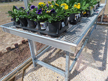 Commercial Grade Plant Stand - 8' Aluminum Bench