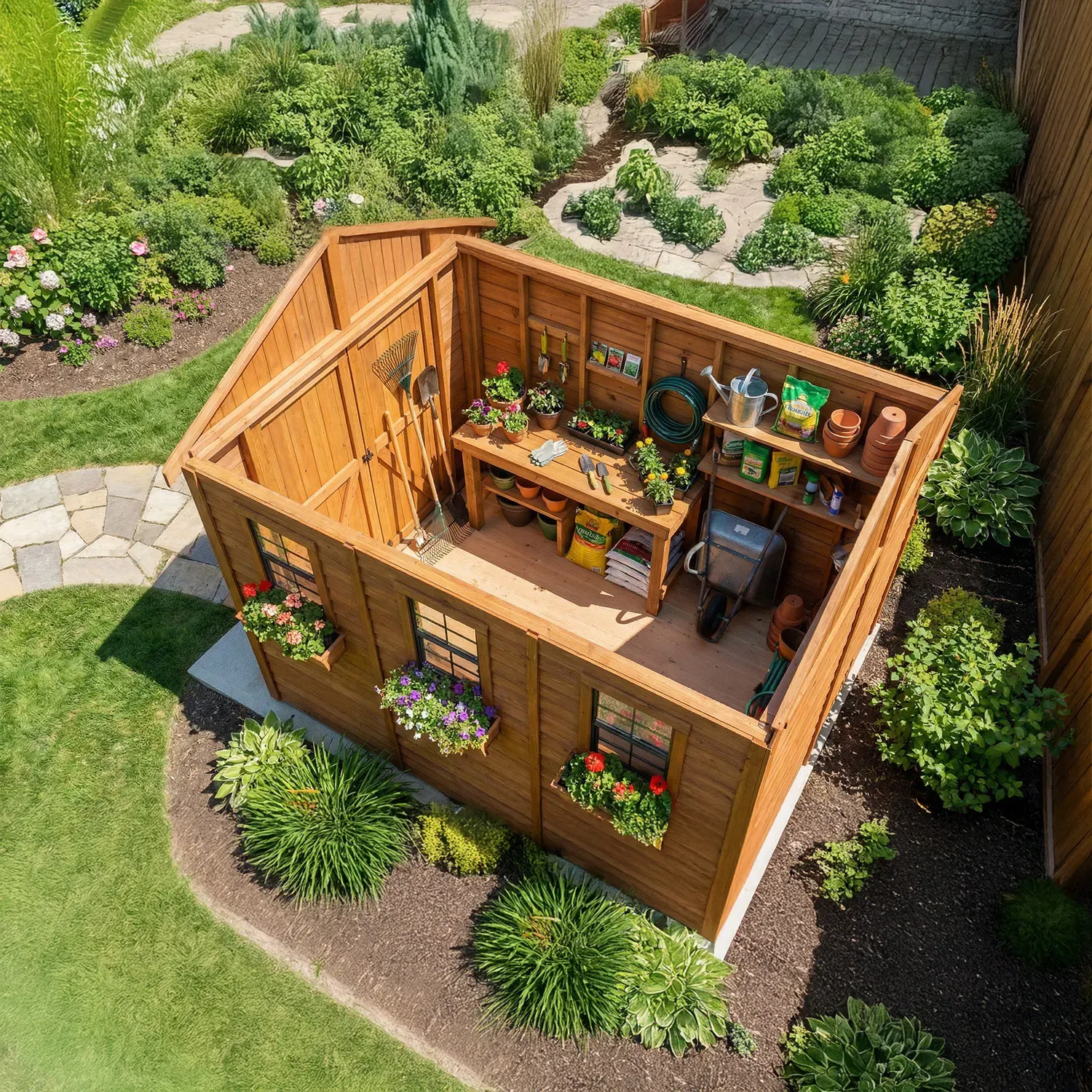 12' x 12' Space Master Cedar Storage Shed