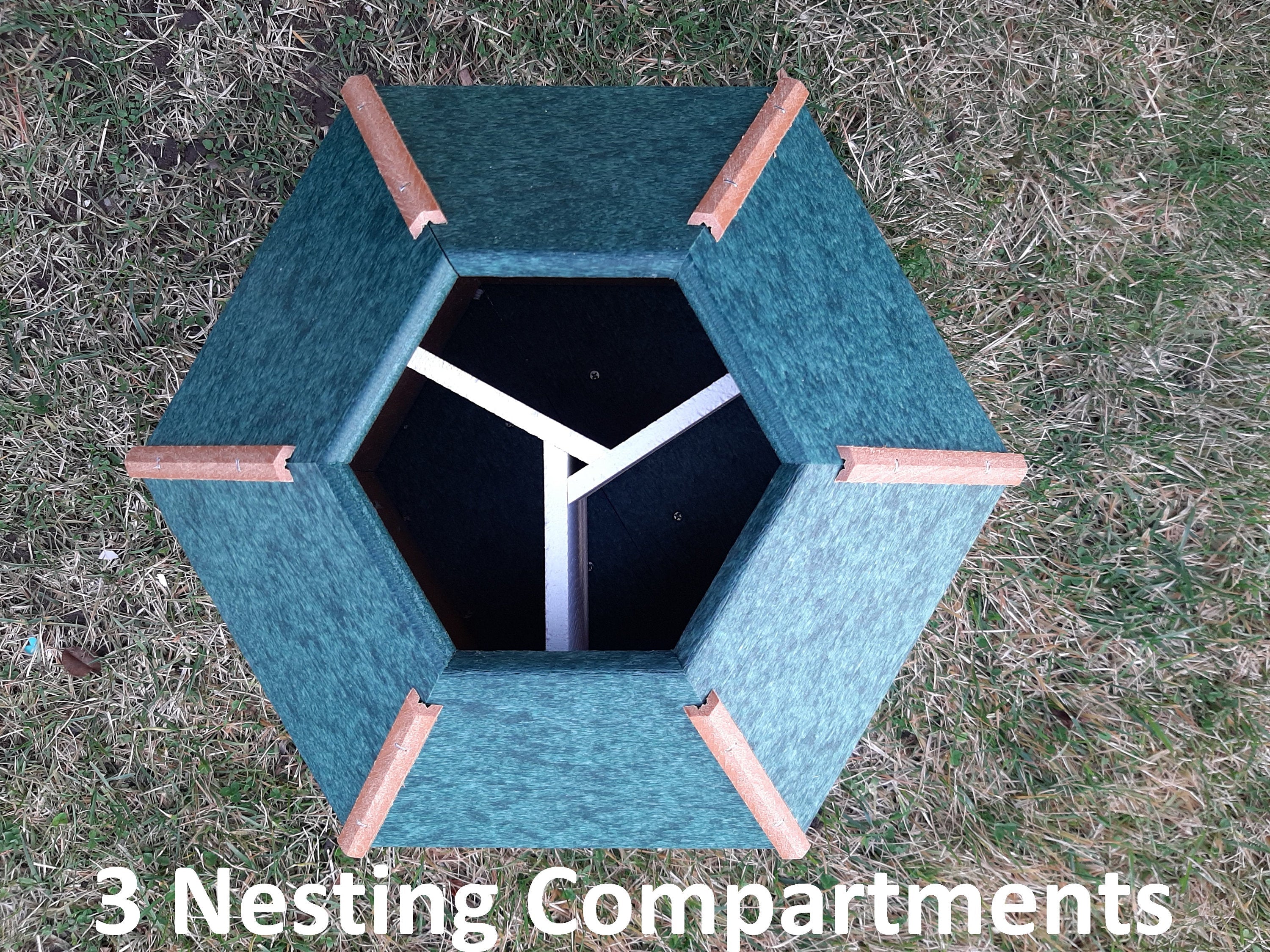 Durable Amish-Made Poly Gazebo Birdhouse With 3 Nesting Holes