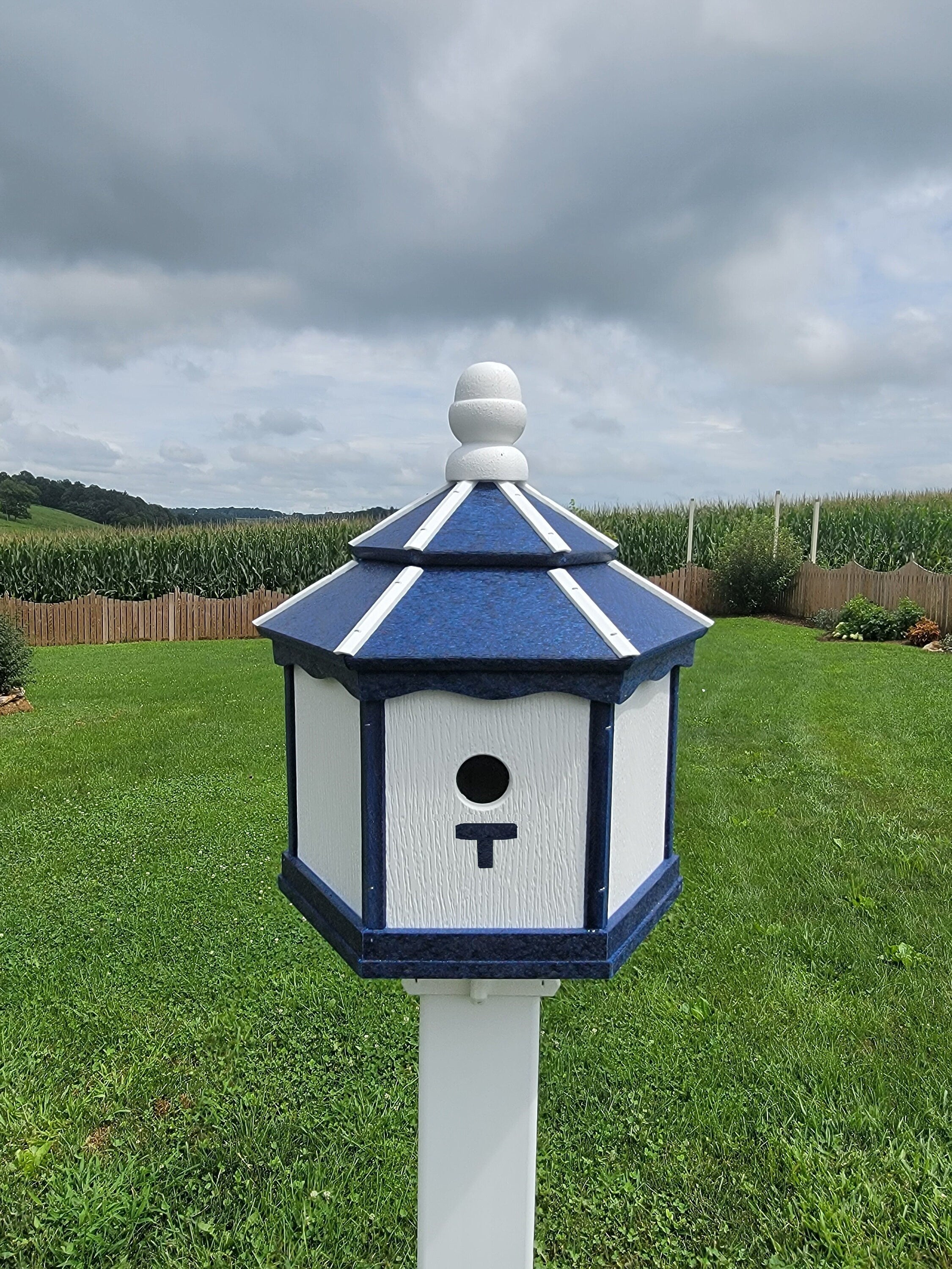 Durable Amish-Made Poly Gazebo Birdhouse With 3 Nesting Holes