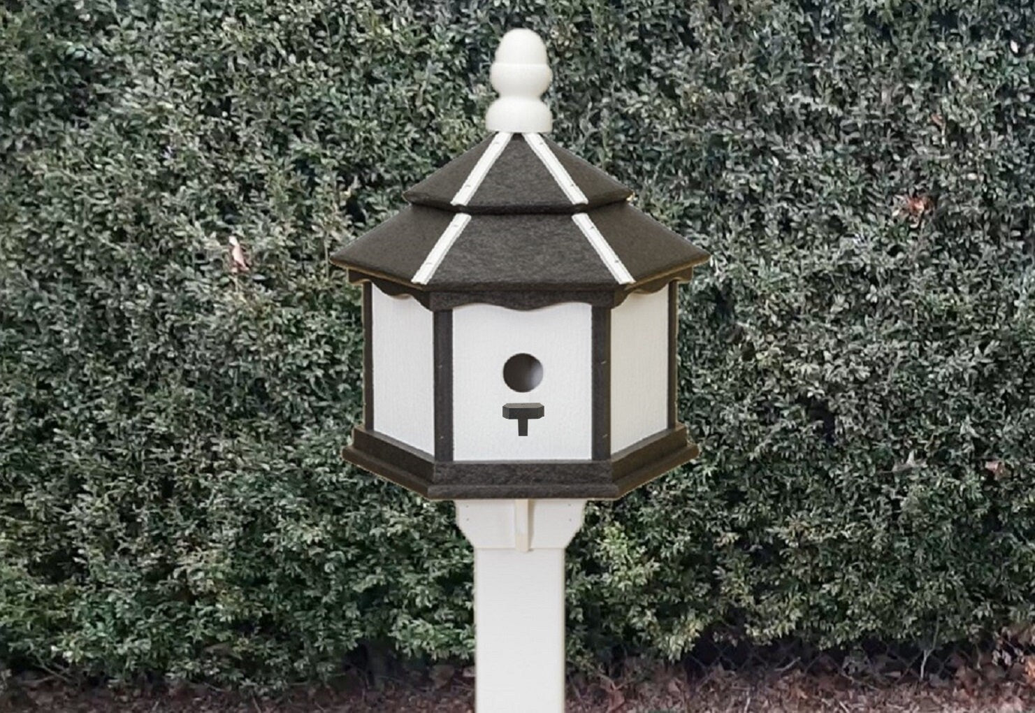 Durable Amish-Made Poly Gazebo Birdhouse With 3 Nesting Holes