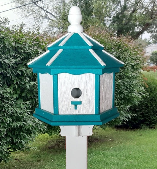 Durable Amish-Made Poly Gazebo Birdhouse With 3 Nesting Holes