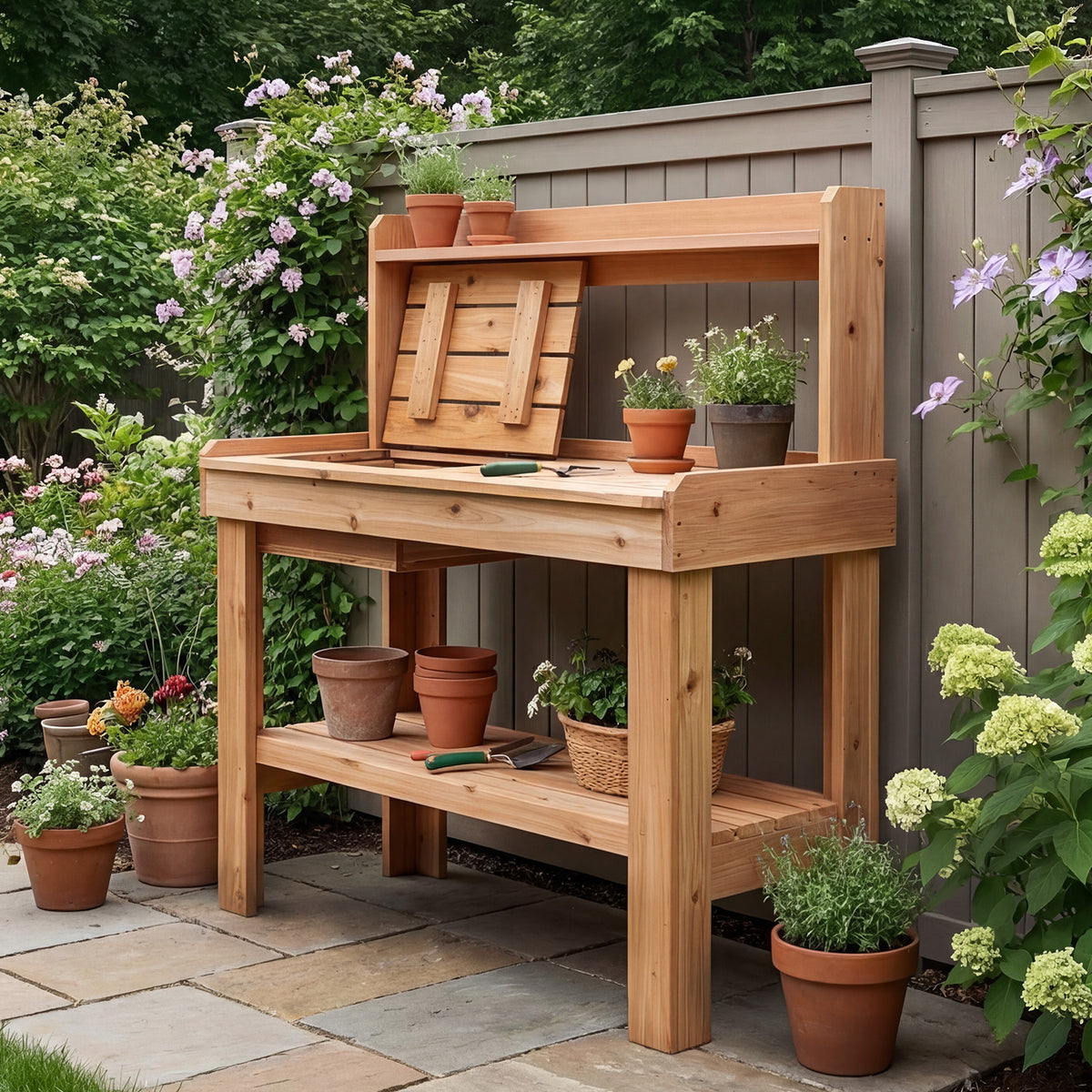 4' x 2' Cedar Potting Bench