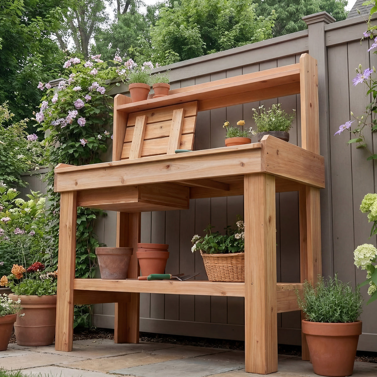 4' x 2' Cedar Potting Bench