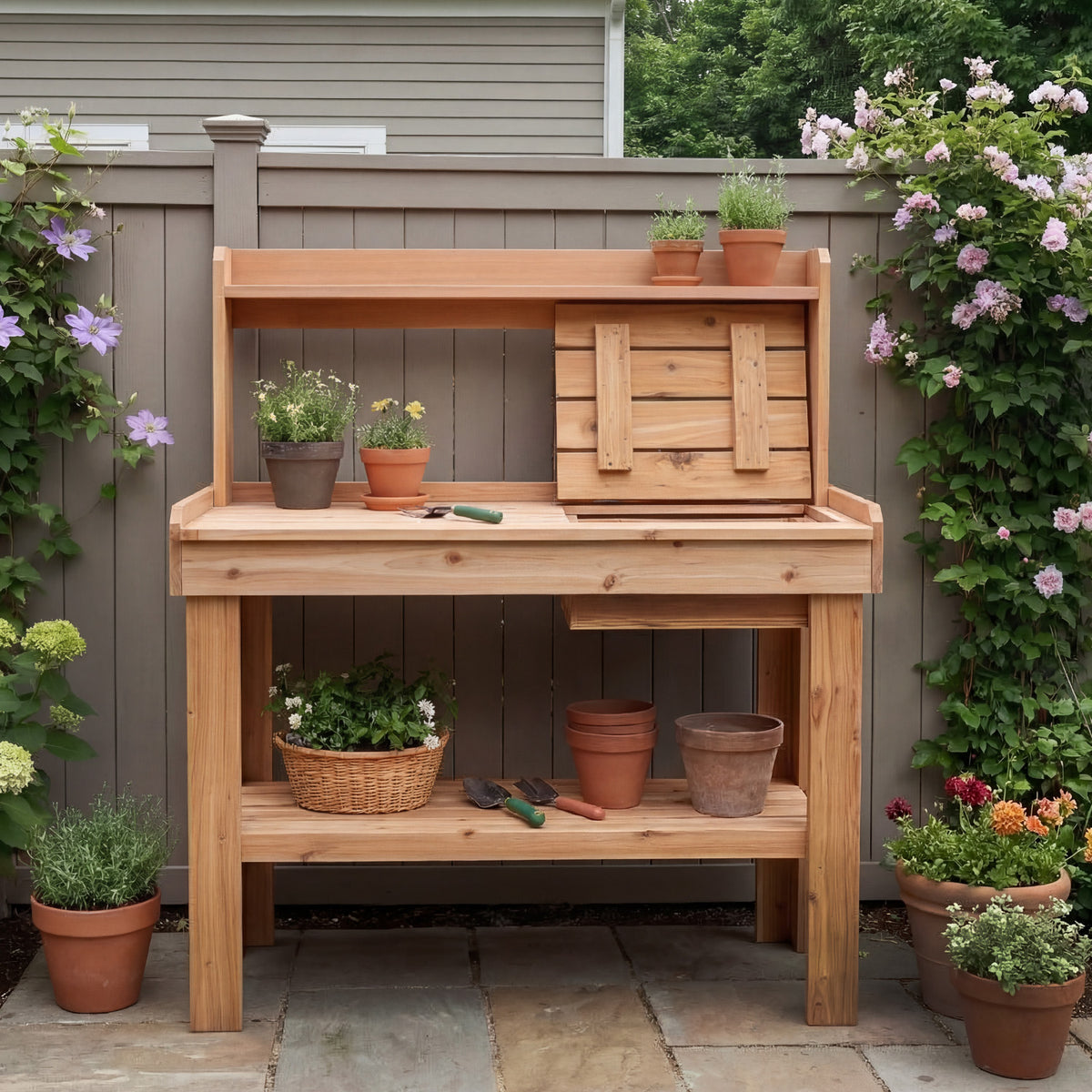 4' x 2' Cedar Potting Bench