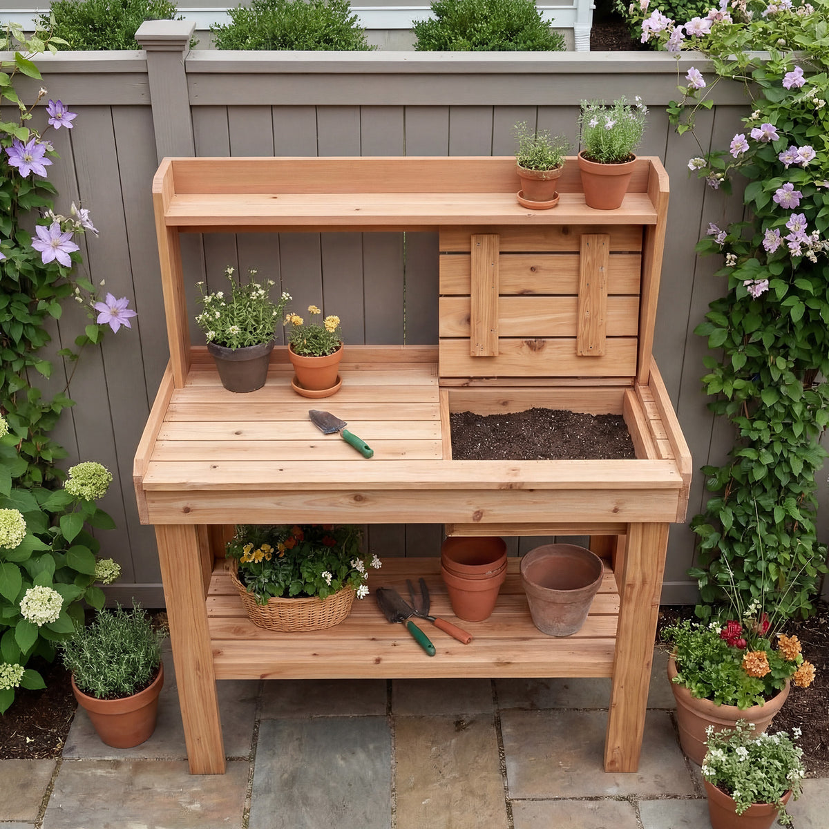 4' x 2' Cedar Potting Bench