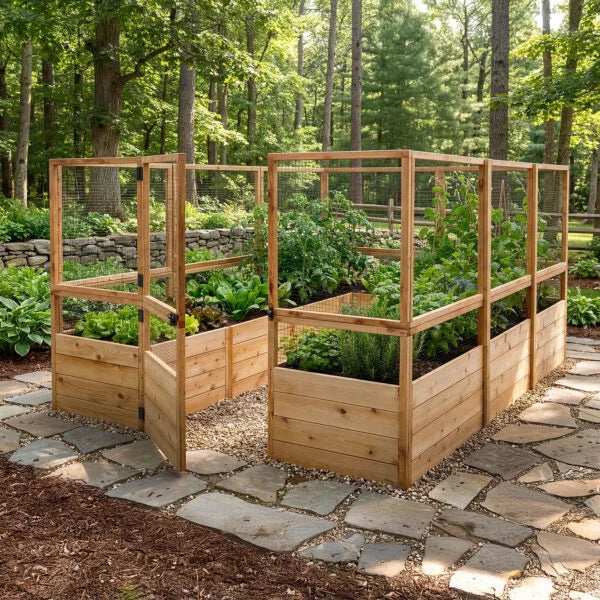 Deer Proof Cedar Complete Raised Garden Bed Kit - 8' x 12'