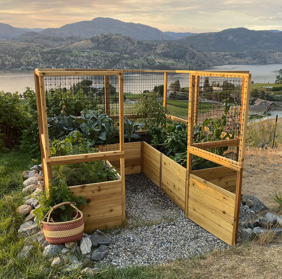 Deer Proof Cedar Complete Raised Garden Bed Kit - 8' x 8' x 20"