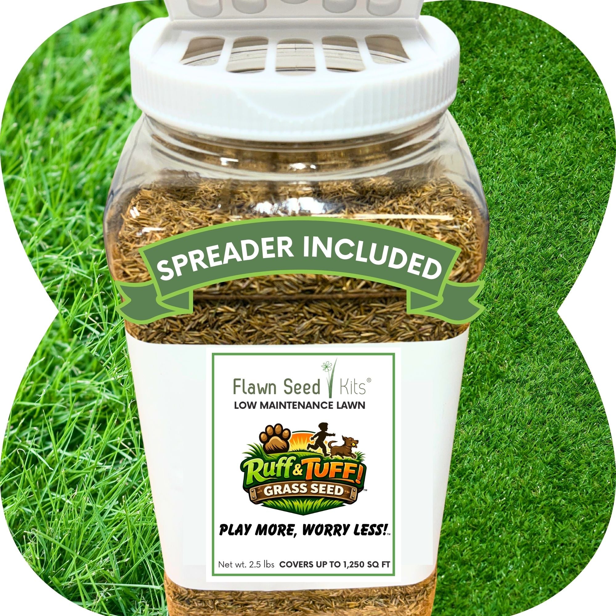 RUFF & TUFF Grass Seed - Premium Low Maintenance Fescue Blend
