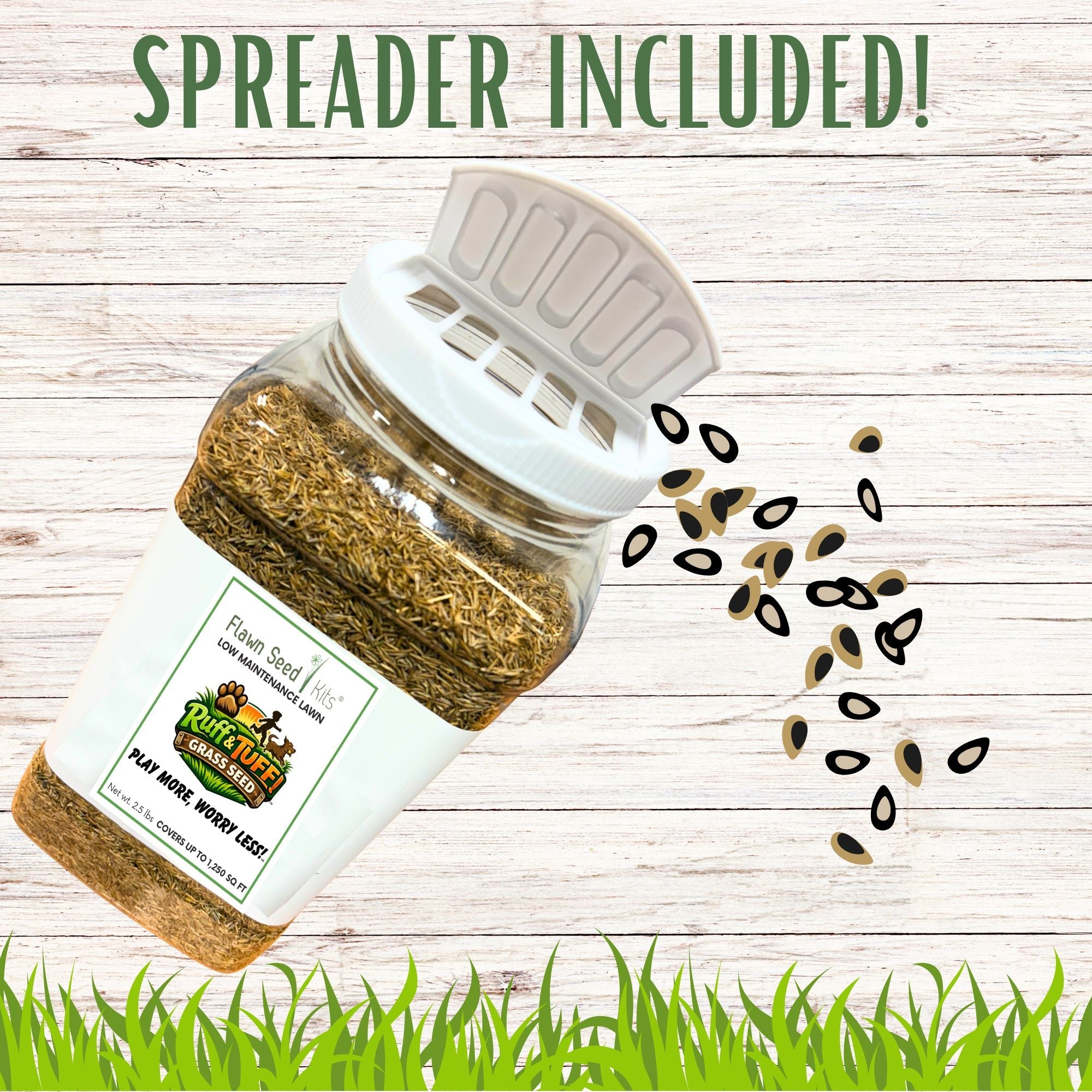 RUFF & TUFF Grass Seed - Premium Low Maintenance Fescue Blend
