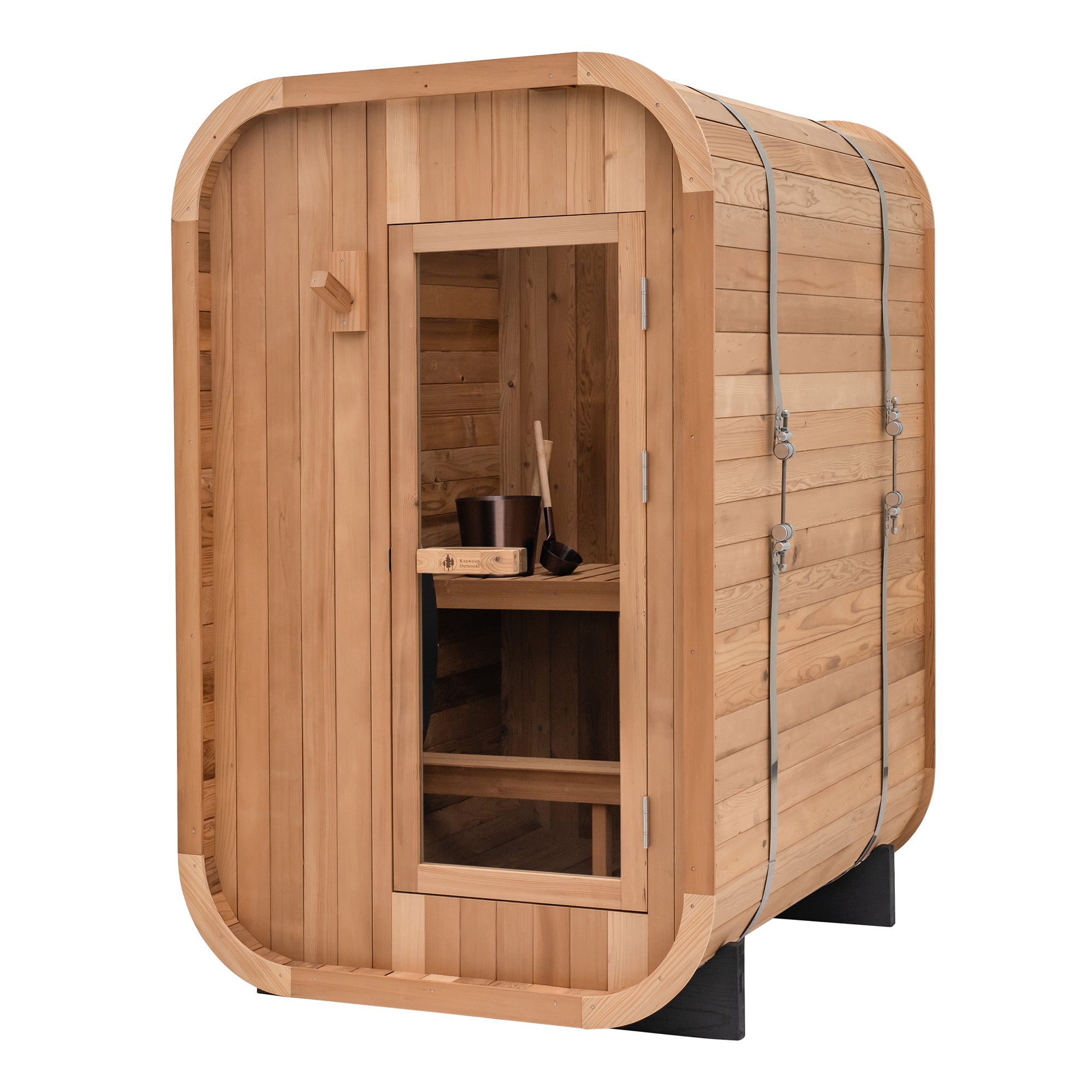 Duo Outdoor Sauna - 2 Person w/ Harvia Spirit Wi-Fi 8kW Heater