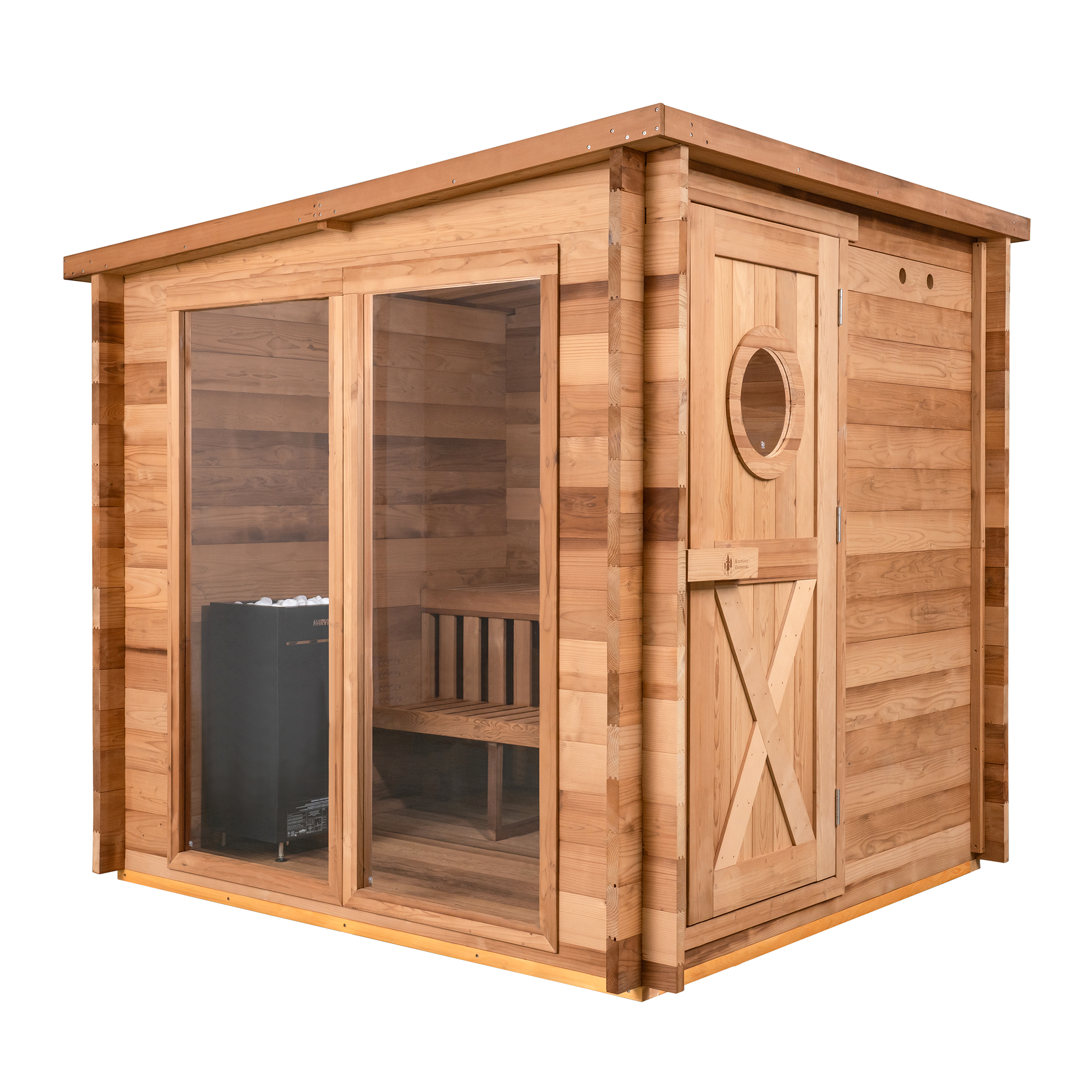 Garden Outdoor Sauna - 8 Person w/ Harvia KIP 8kW Heater