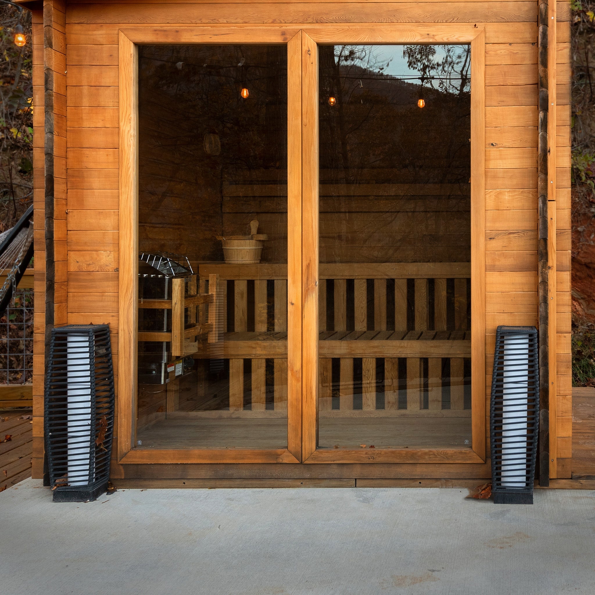 Garden Outdoor Sauna - 8 Person w/ Harvia KIP 8kW Heater