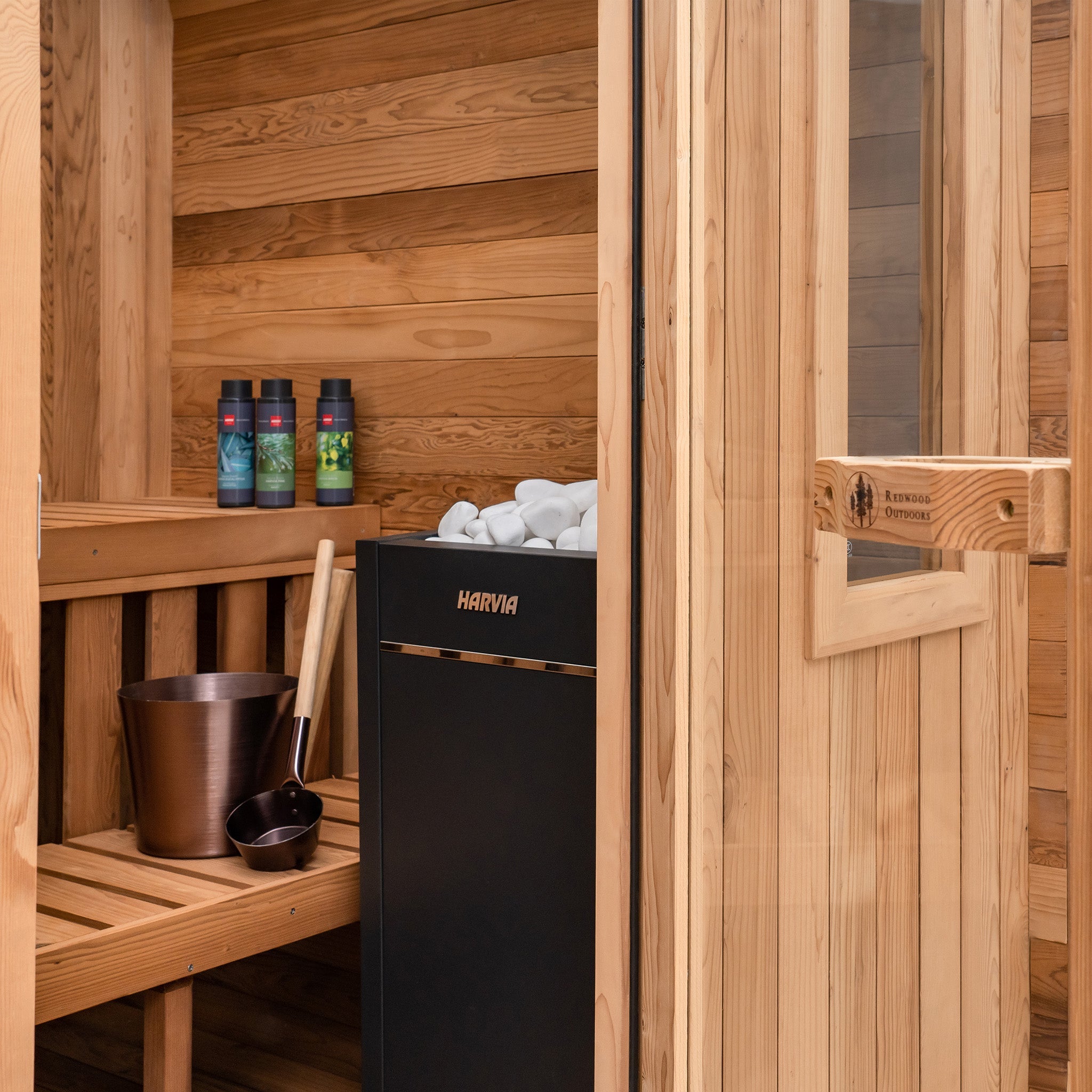 Summit Outdoor Sauna - 6 Person w/ Harvia Spirit Wi-Fi 8kW Heater