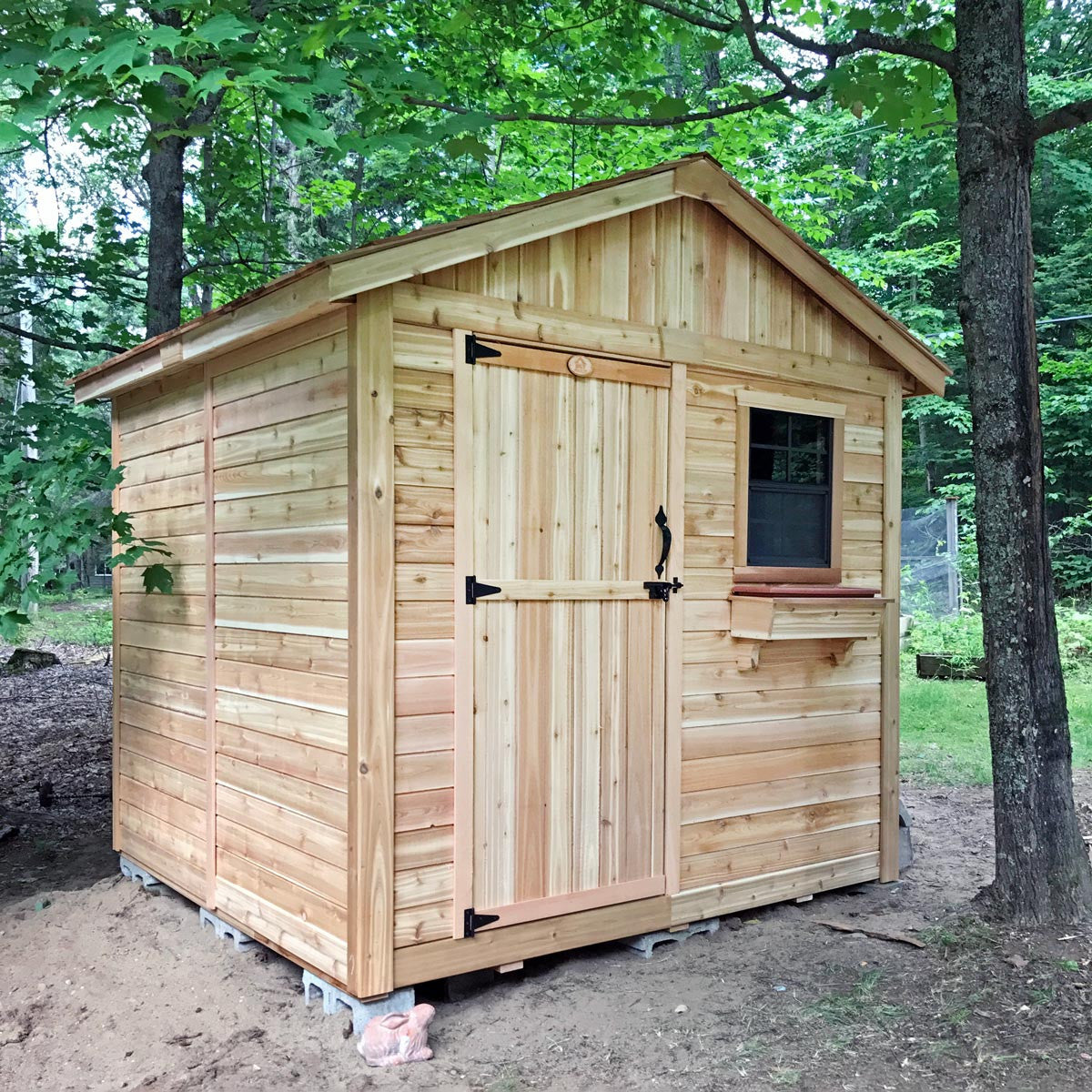 8' x 8' Gardener Cedar Storage Shed - Eartheasy
