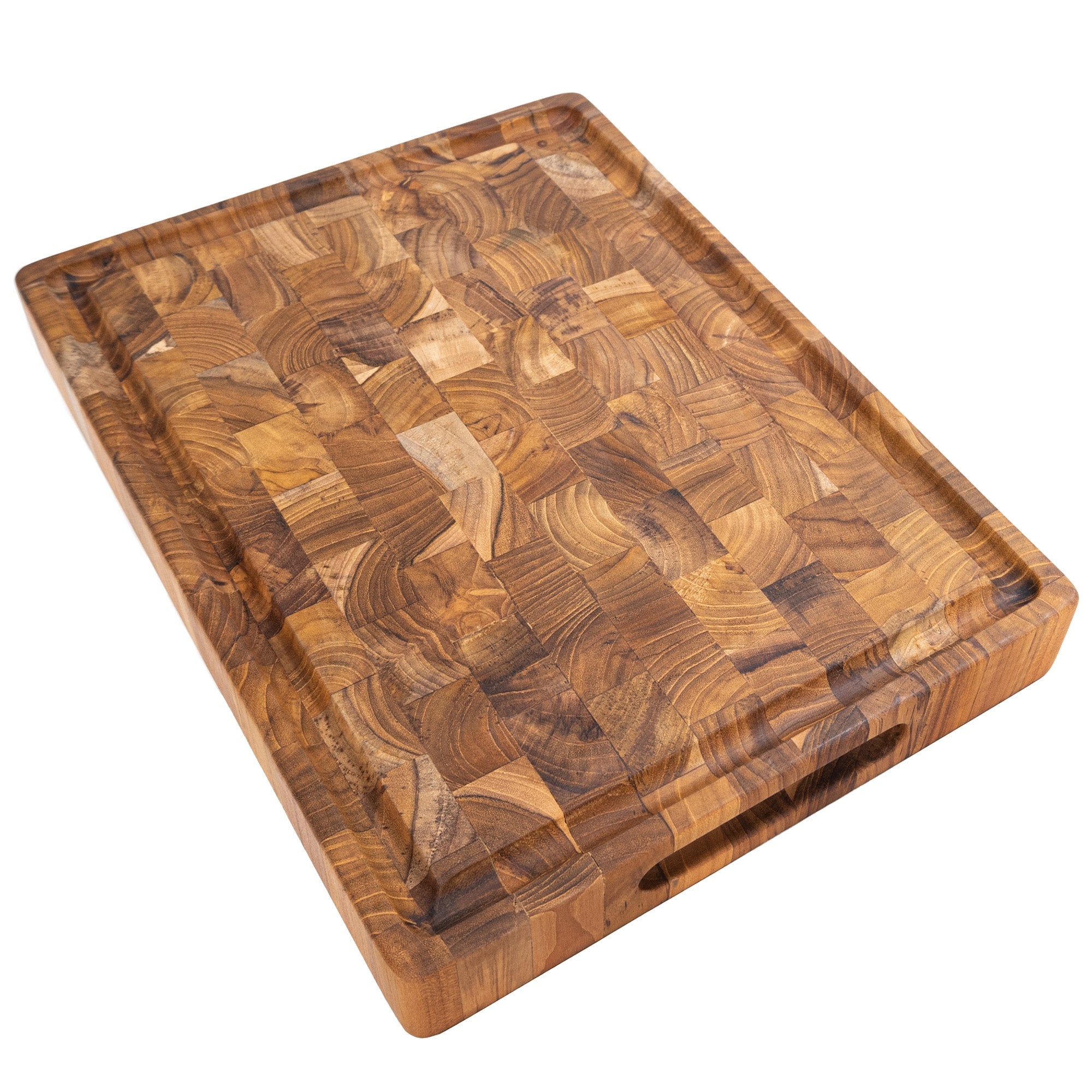 Adobe Checkered Teak Cutting & Serving Board