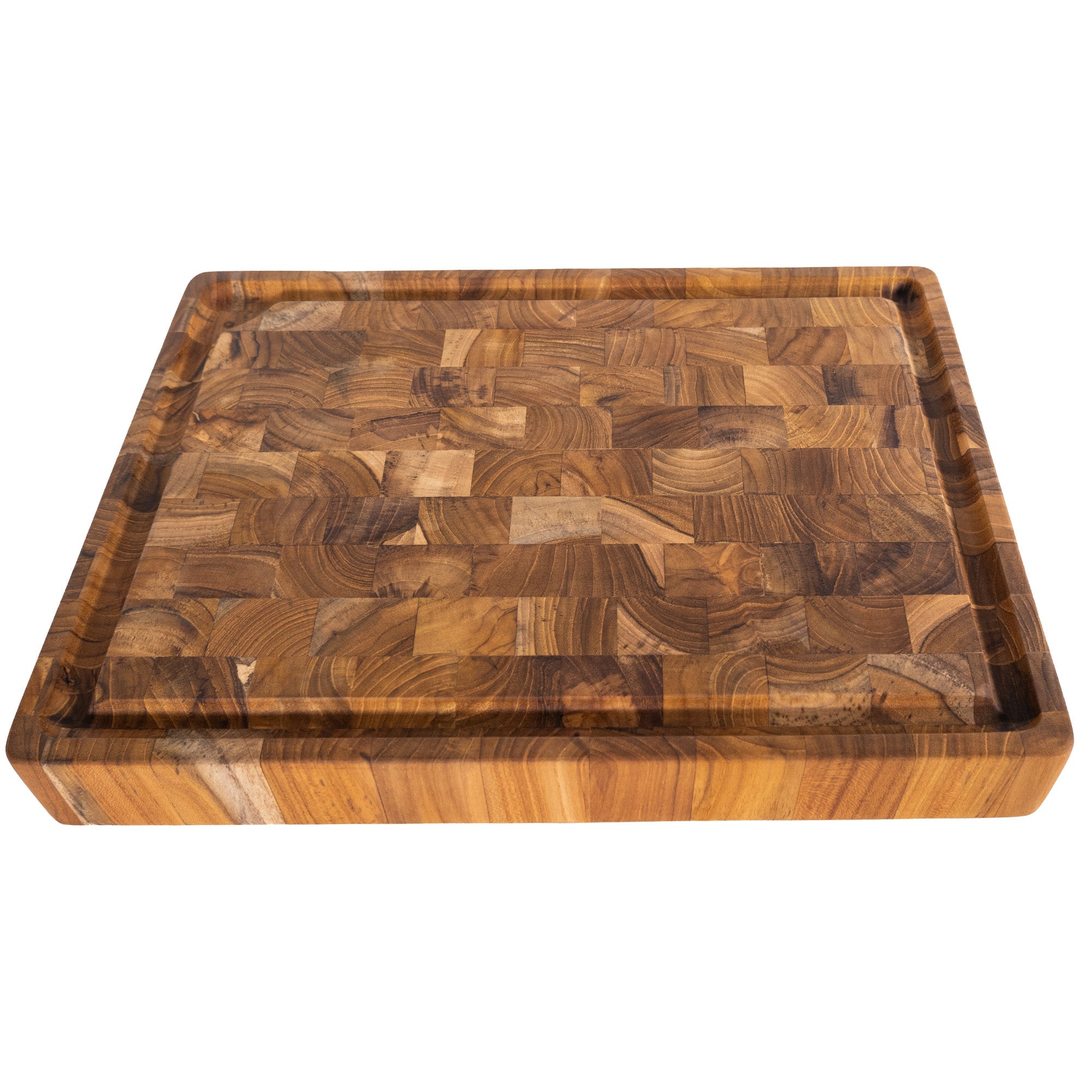 Adobe Checkered Teak Cutting & Serving Board