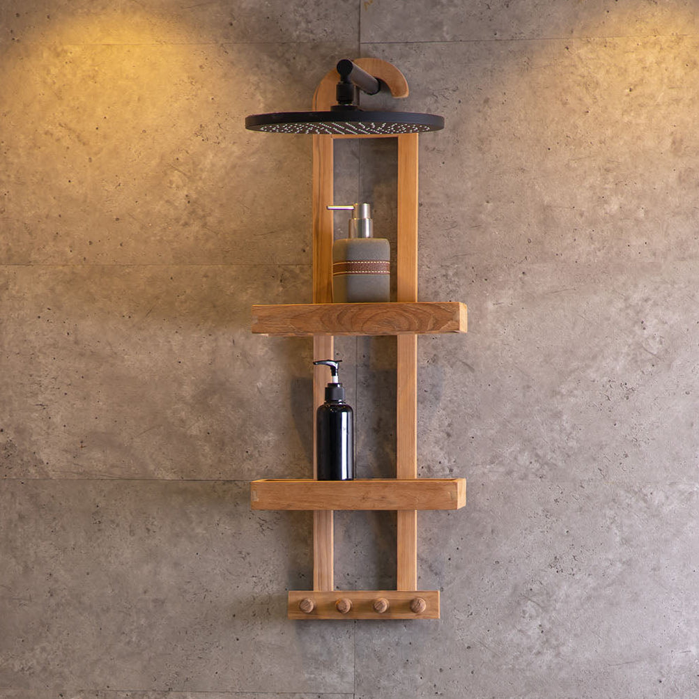 Natural Teak Newport Shower Caddy