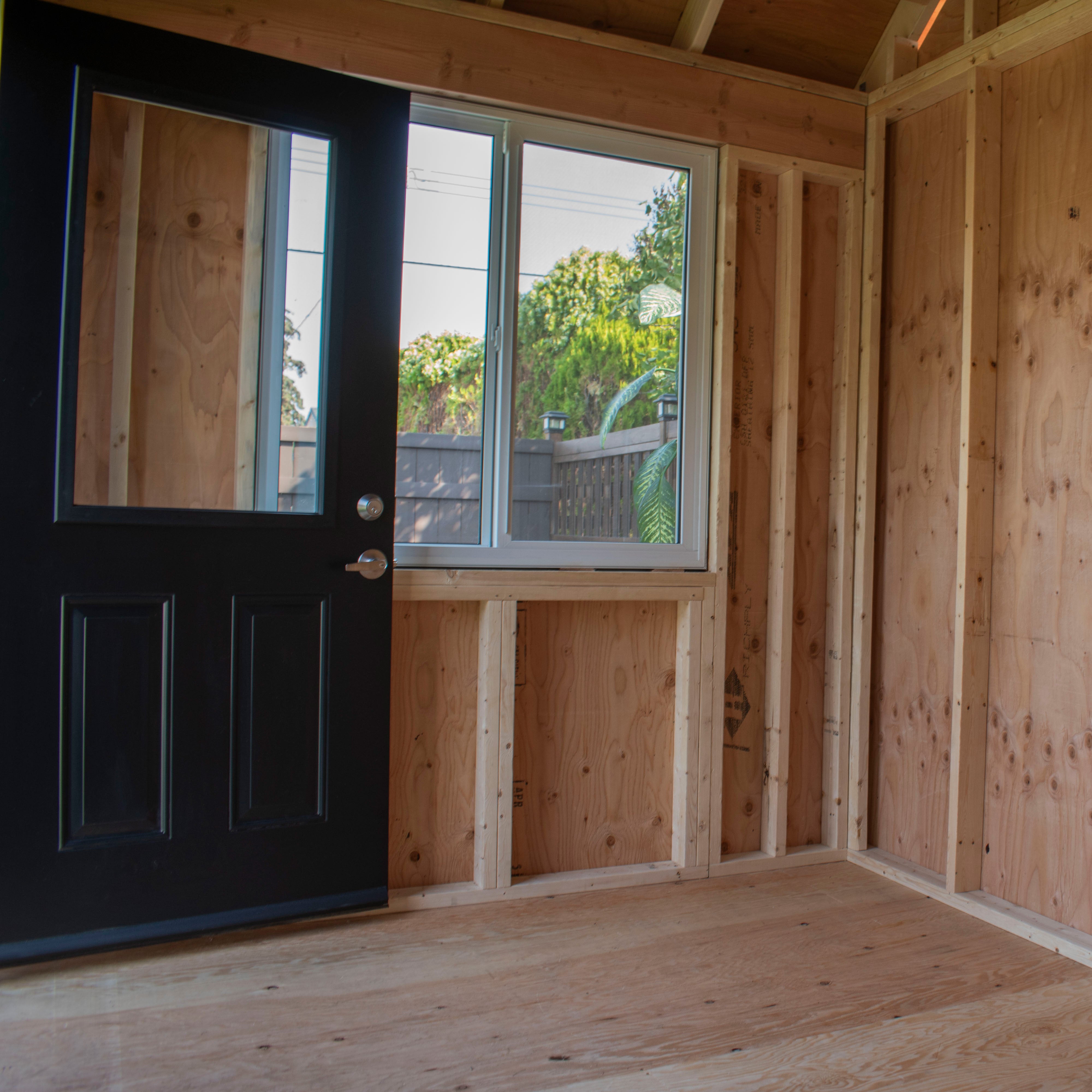 12' × 8' Cedar Saltbox Studio – Modern Outdoor Office