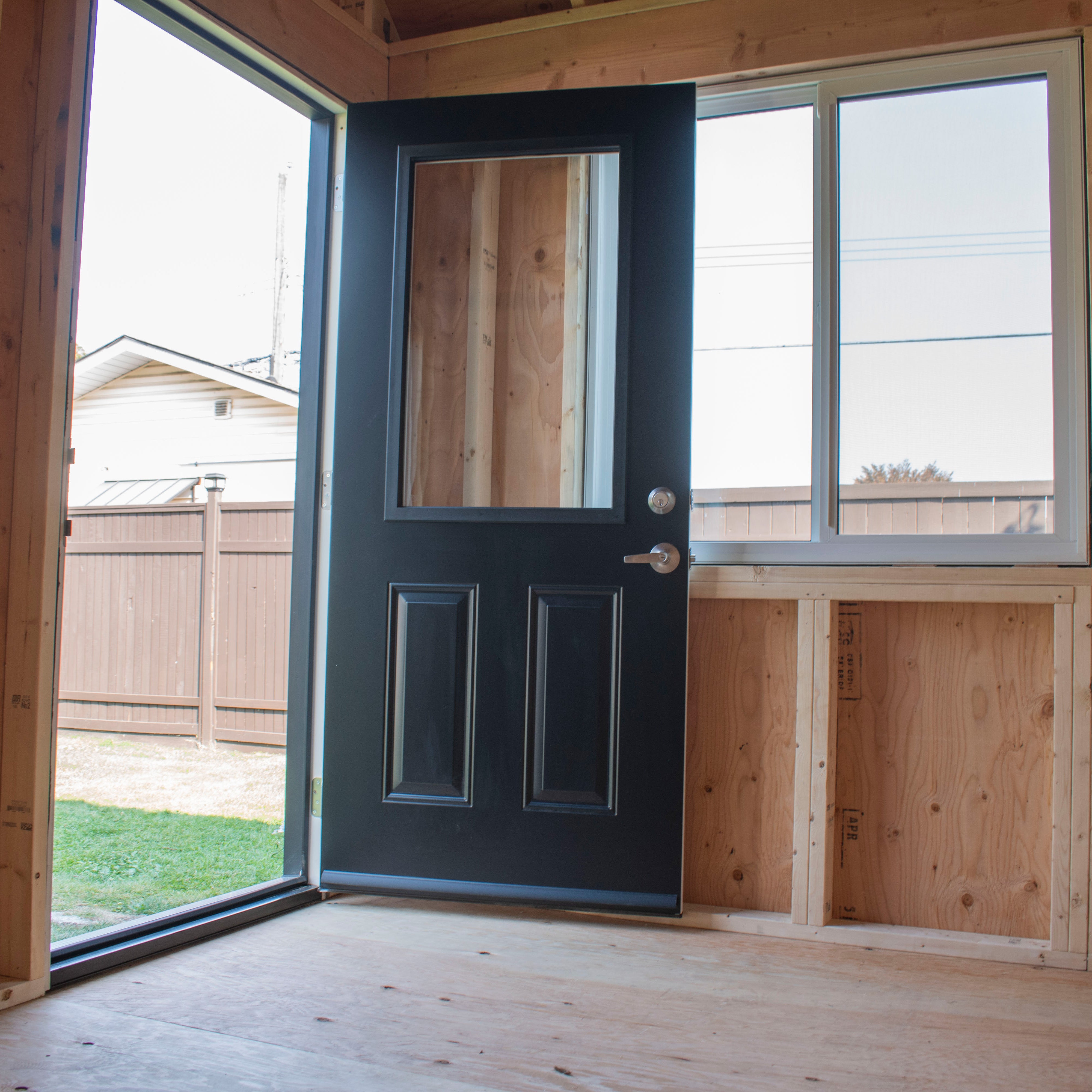 12' × 8' Cedar Saltbox Studio – Modern Outdoor Office