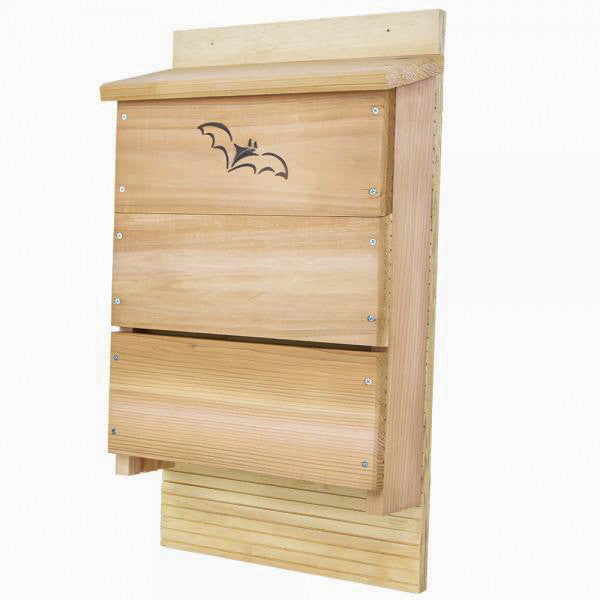 Wooden Bat House - Triple Chamber