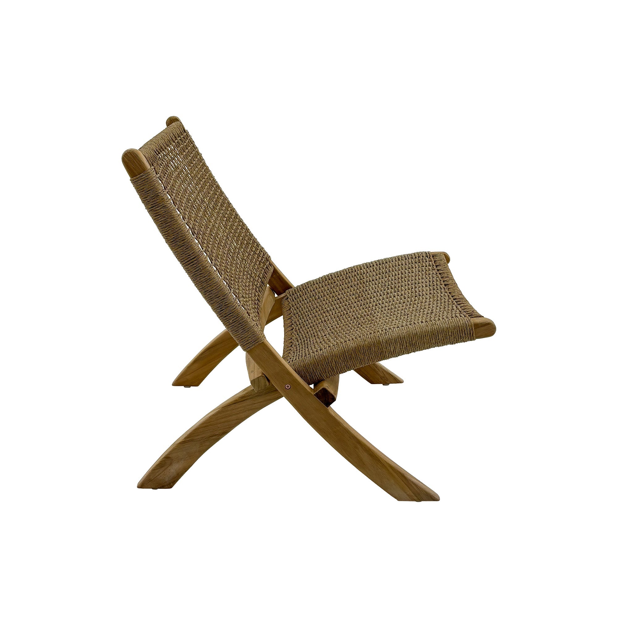Natural Teak Outdoor Folding Lounge Chair