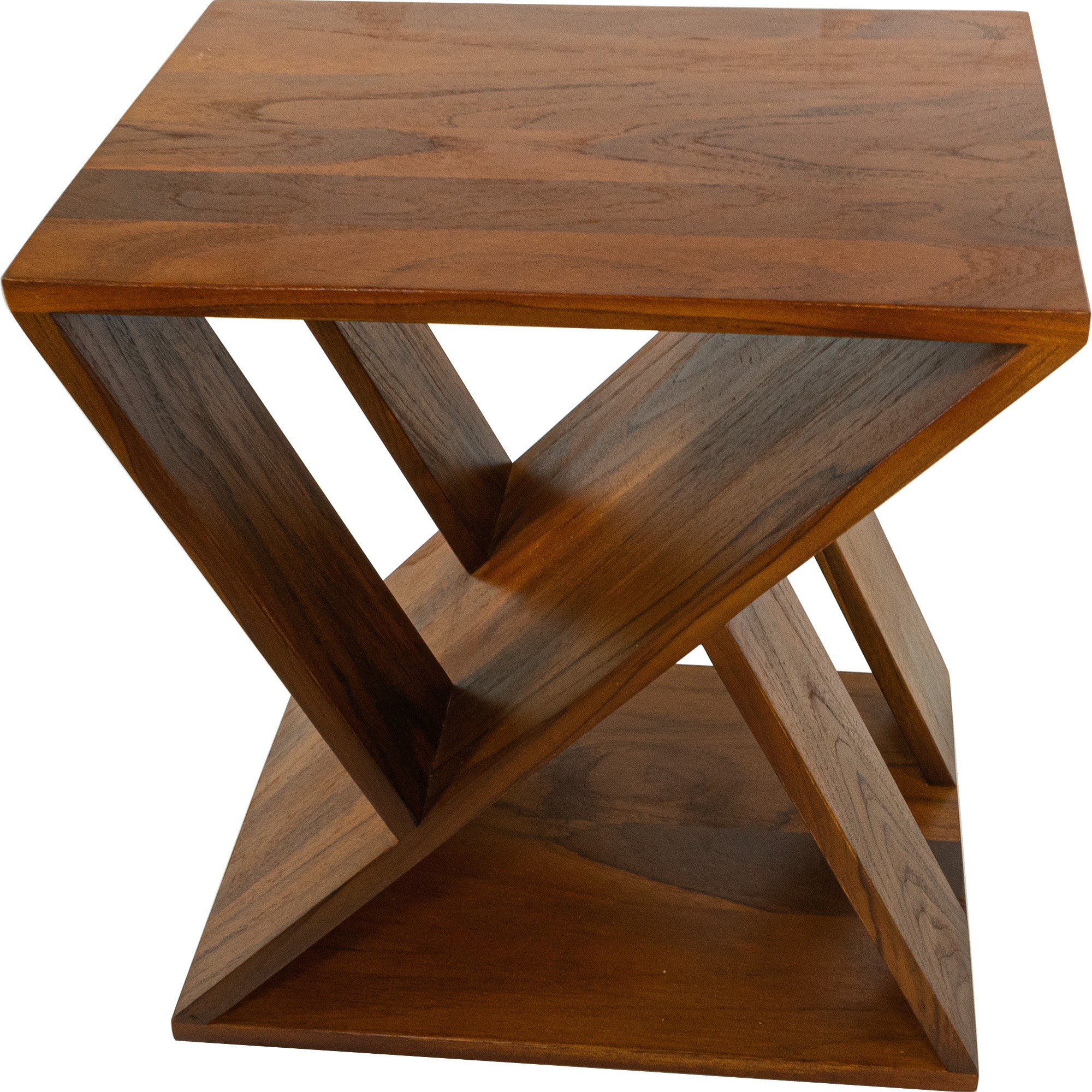 Natural Teak Slatted Stool