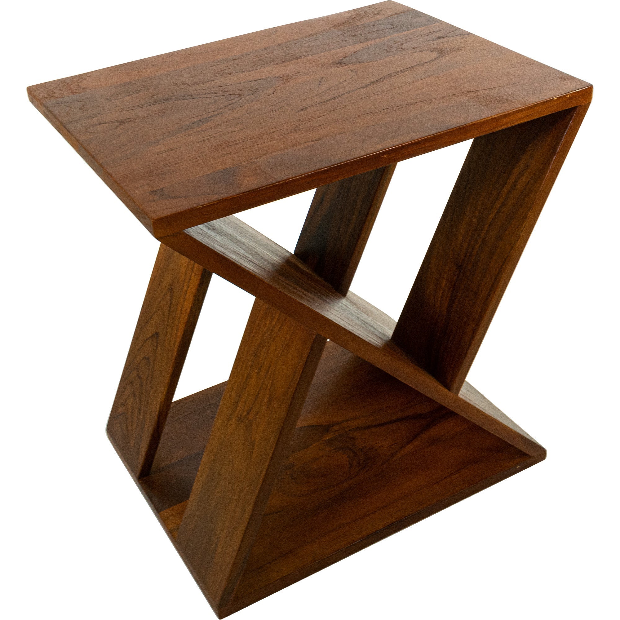 Natural Teak Slatted Stool