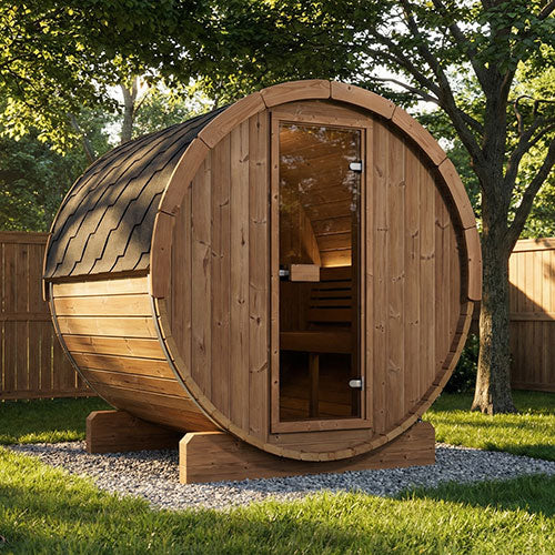 Outdoor Wooden Barrel Sauna - Haven