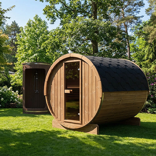 Outdoor Wooden Barrel Sauna - Haven