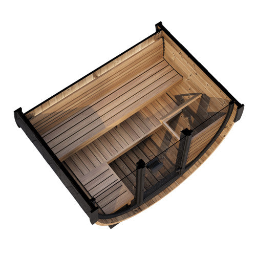 Outdoor Barrel Sauna - SaunaLife Model EE6G