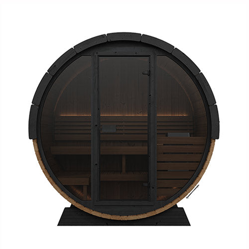 Outdoor Barrel Sauna - SaunaLife Model EE6G