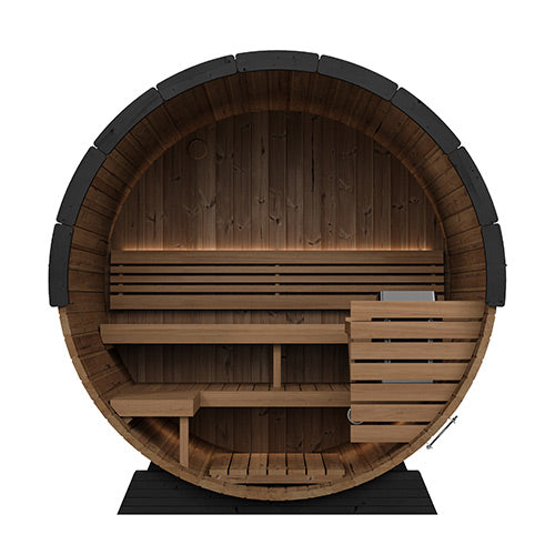 Outdoor Barrel Sauna - SaunaLife Model EE6G