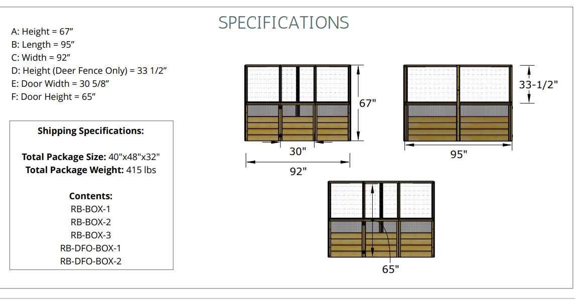 Deer Proof Cedar Complete Raised Garden Bed Kit - 8' x 8' x 20"