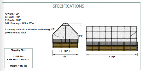 Cedar Complete Raised Garden Bed Kit with Bird Netting Cover 8' x 16'