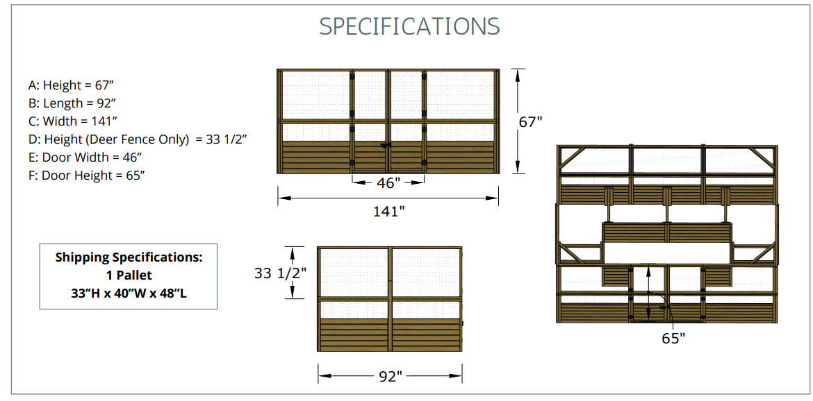 Deer Proof Cedar Complete Raised Garden Bed Kit - 12' x 8'