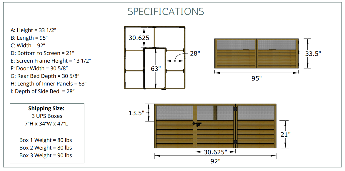 Cedar Complete Raised Garden Bed Kit - 8' x 8' x 20"