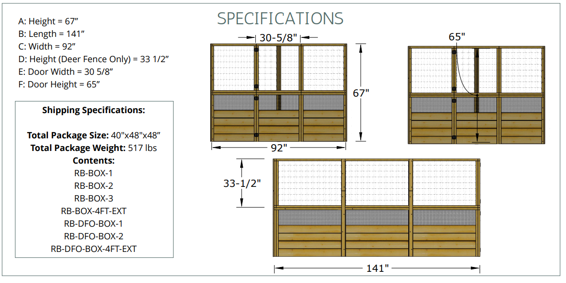 Deer Proof Cedar Complete Raised Garden Bed Kit - 8' x 16'