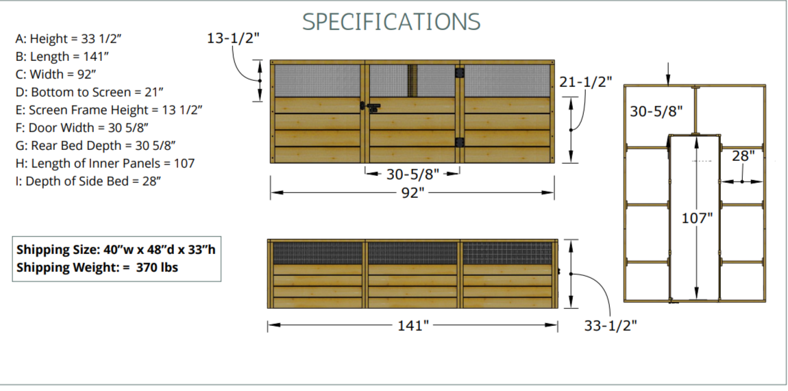 Cedar Complete Raised Garden Bed Kit - 8' x 12'