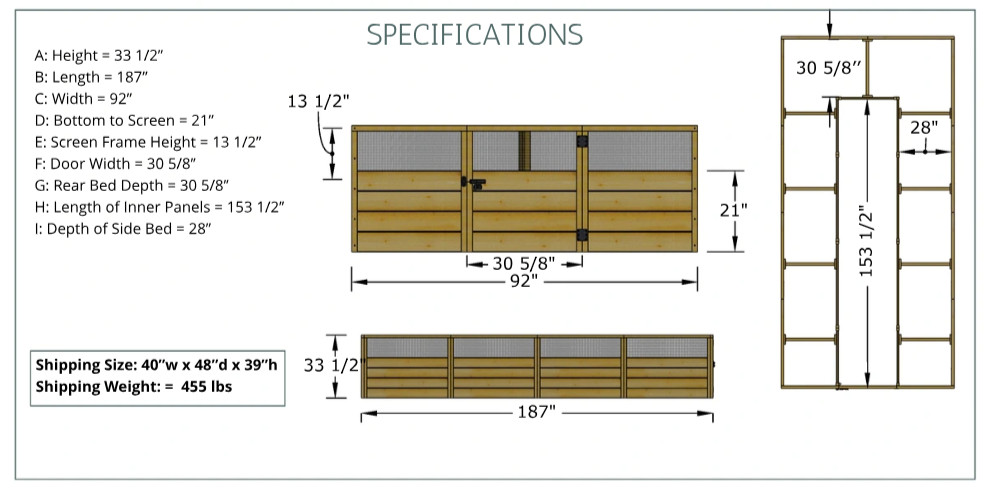 Cedar Complete Raised Garden Bed Kit - 8' x 16'