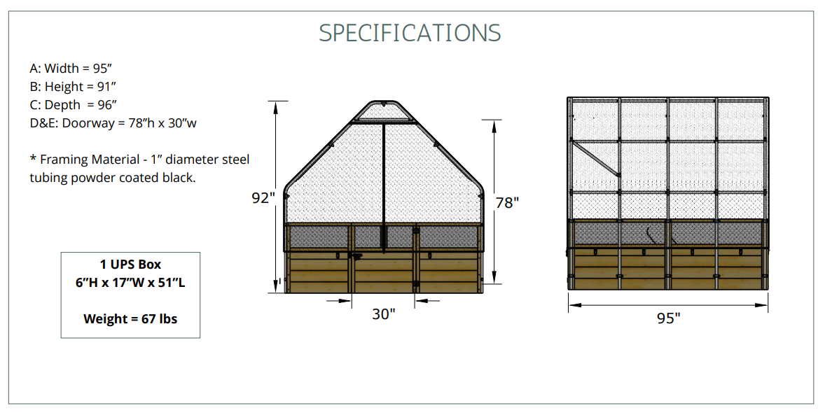 Cedar Complete Raised Garden Bed Kit with Bird Netting Cover 8' x 8'