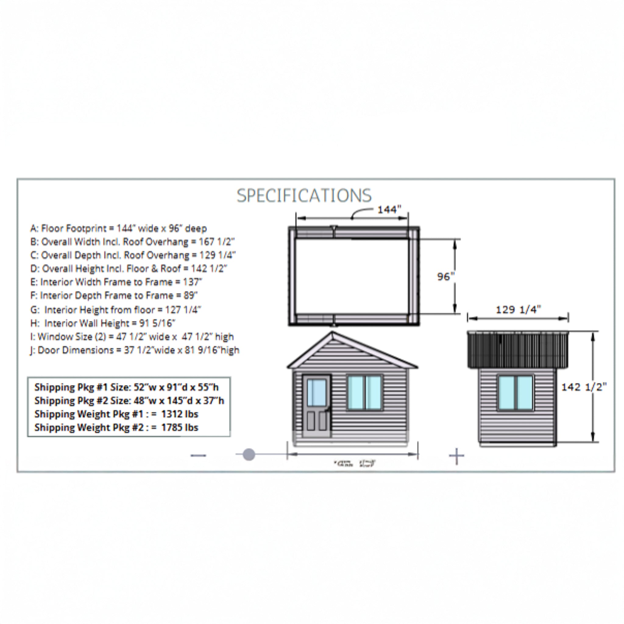 12' × 8' Cedar Saltbox Studio – Modern Outdoor Office