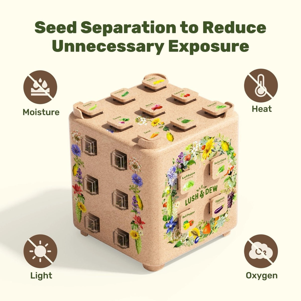 SeedStack™ Starter Seed Kit - 38 Curated Varieties of Vegetable & Herb Seeds
