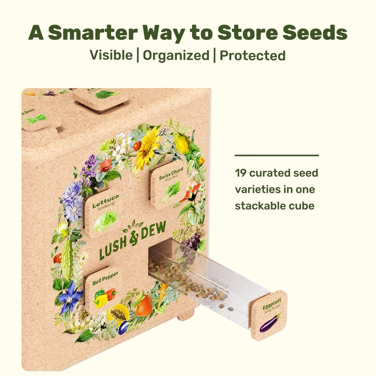 SeedStack™ Starter Seed Kit - 38 Curated Varieties of Vegetable & Herb Seeds