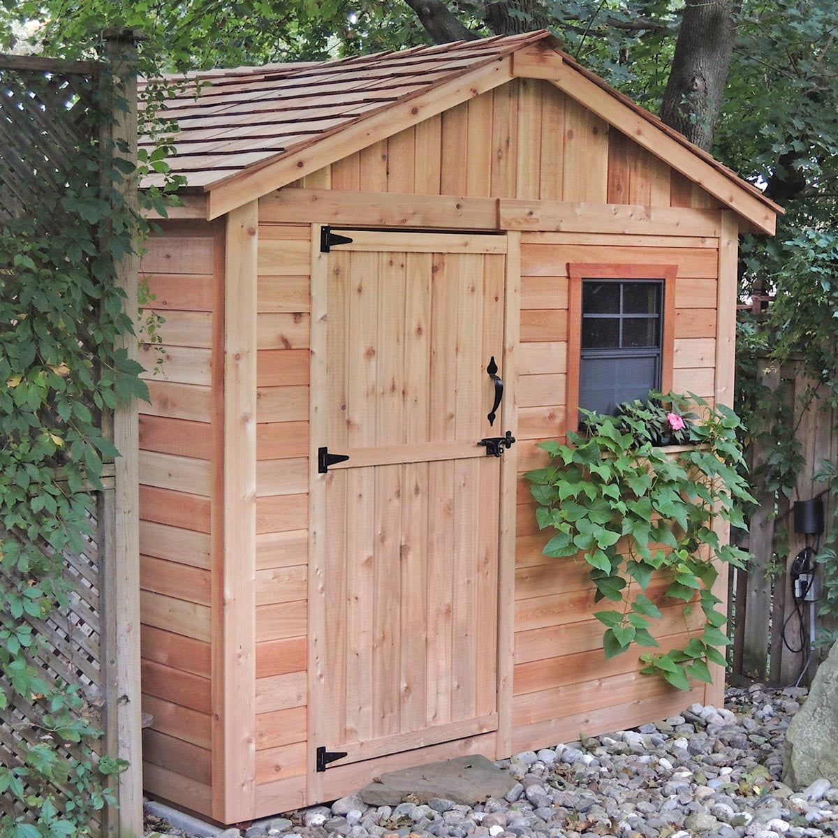 8' x 8' Gardener Cedar Storage Shed