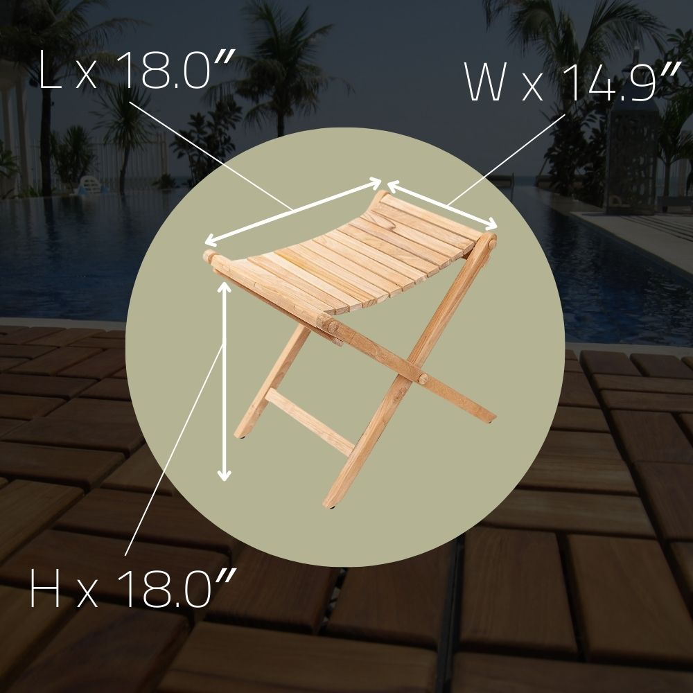 Natural Teak Sierra Outdoor Folding String Seat